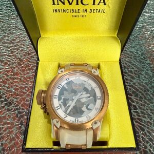Invicta Gold and Gray Camouflage Watch
